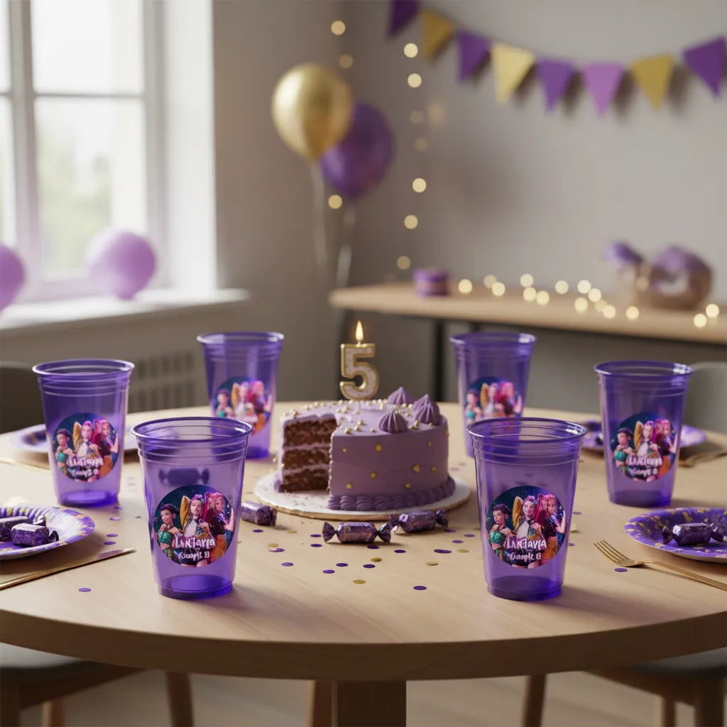 Vasos personalizados descartables Guerreras K-pop x25