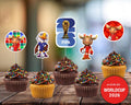 Topper para Muffins Mundial 2026 x12