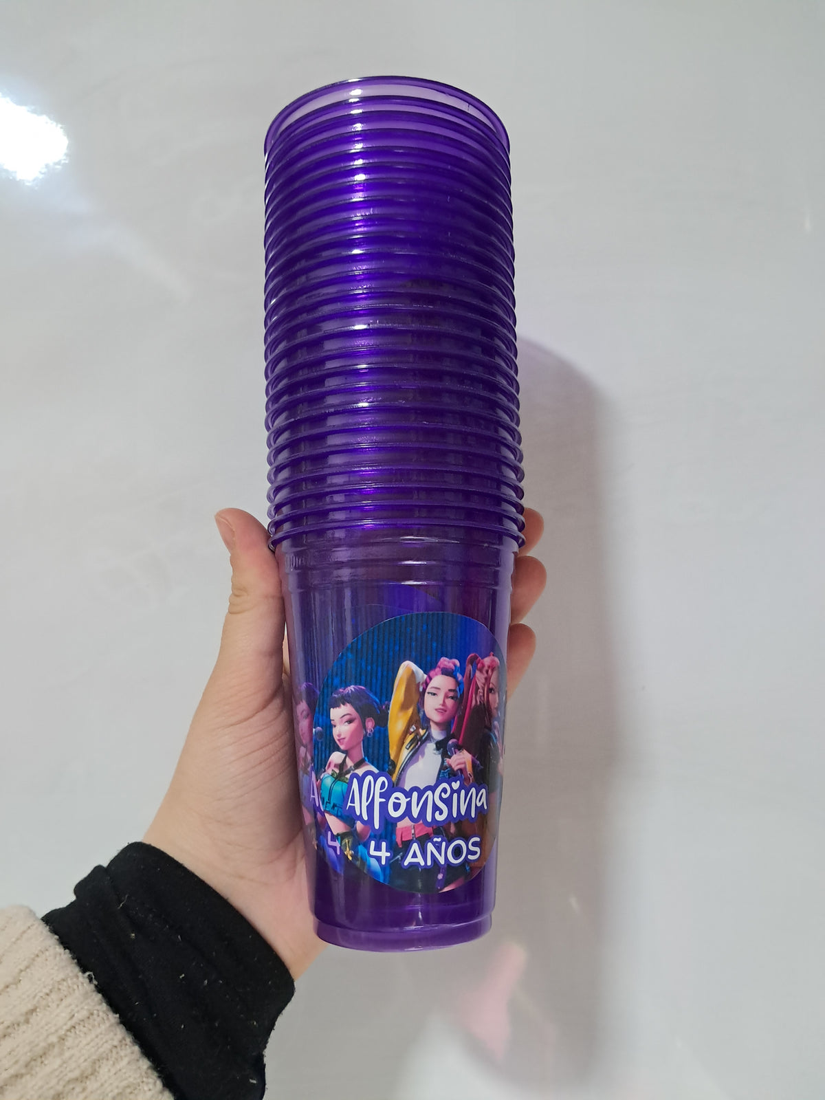 Vasos personalizados descartables Guerreras K-pop x25