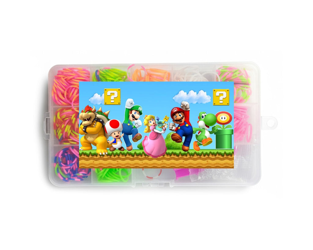 Cajas con gomitas para hacer pulseras personalizadas x10