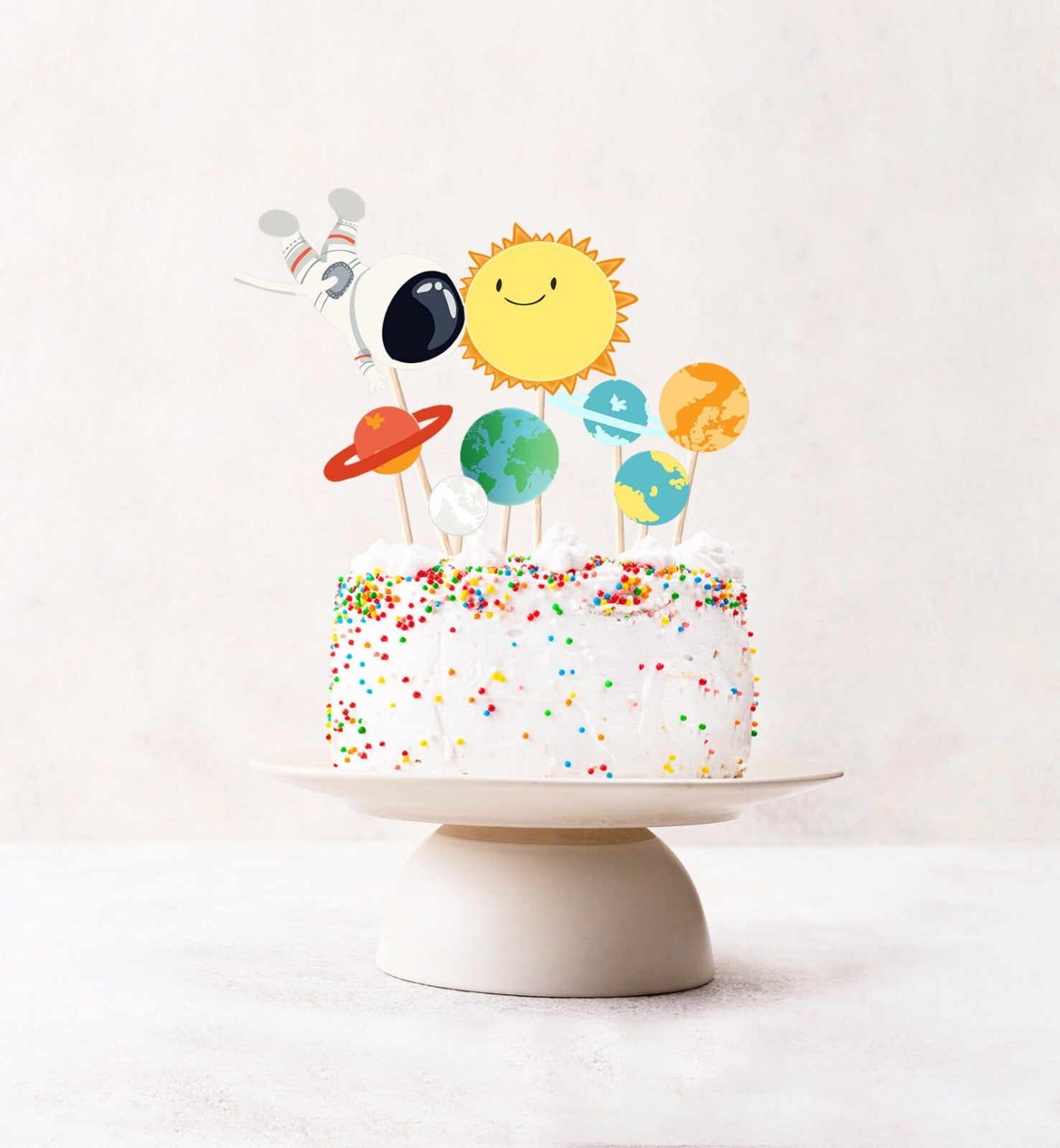 Topper para torta Astronauta & espacio